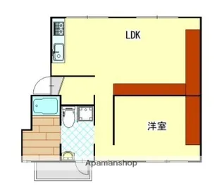 SISA野里Ⅱ【1-4号室】の間取り