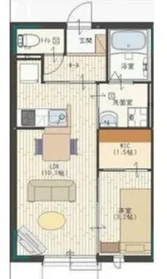 プレジール英賀保【102号室】の間取り