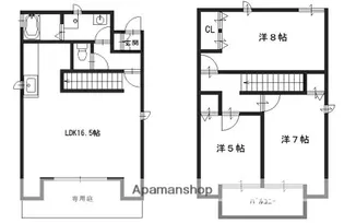 兵庫県姫路市田寺8丁目【一戸建】の間取り