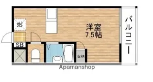 クラージュ保城【506号室】の間取り