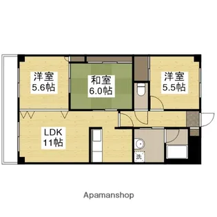 アパルト永良川【202号室】の間取り