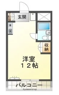 ハイツソレイユ【401号室】の間取り