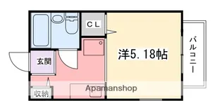 インタービレッジ八代【103号室】の間取り