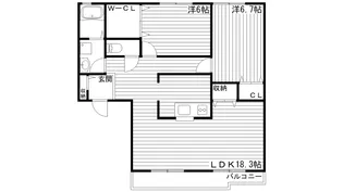 アベニューB棟【102号室】の間取り