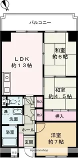 アルコ・ラ・カーサ佃町II(OR)【4階】の間取り