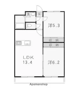 リバーサイド兼田【3階】の間取り