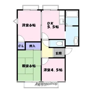 フレグランス金保 B棟【101号室】の間取り