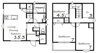 兵庫県姫路市広畑区西蒲田【一戸建】の間取り