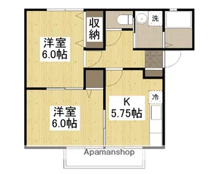 コンフォーレ今宿【1階】の間取り