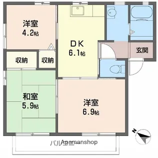 フレグランスタデノ A【201号室】の間取り