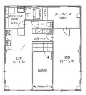 BRIGHT AND FAN TERRACE【4階号室】の間取り