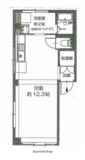 BRIGHT AND FAN TERRACE【3階 西号室】の間取り