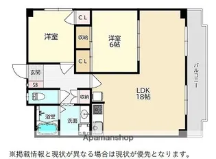サンシャイン山下【B201号室】の間取り