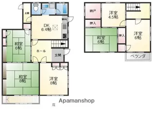 兵庫県姫路市中地【一戸建】の間取り