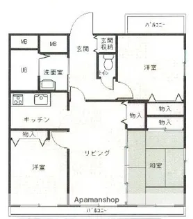 パティオ高田【104号室】の間取り