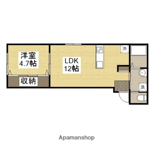 パークサイド伊保【101号室】の間取り