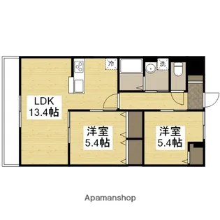 ポレポレ夢前川【401号室】の間取り