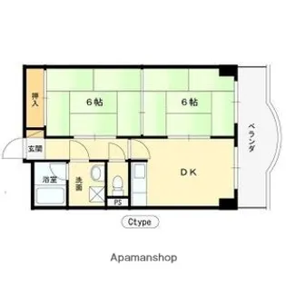 ダイヤマンション【1-C号室】の間取り