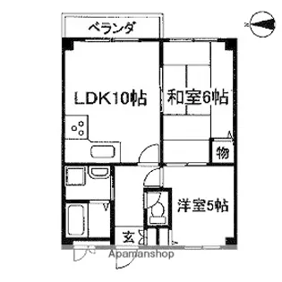 ハイツゆめさき【305号室】の間取り