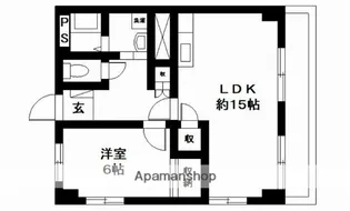 グリーンコスモ田井【3階D号室】の間取り