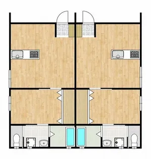 オレンジベース広畑北野【1階】の間取り