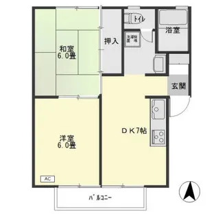 シャトー大半田 Ⅰ棟【2階】の間取り