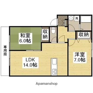 パステロ【102号室】の間取り