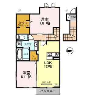 ローヤルヴィラ勝原【207号室】の間取り