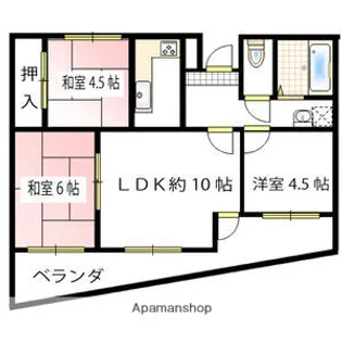 ラブリー姫路手柄山【4階】の間取り