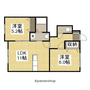 トラミッドヴィラ花田【1階】の間取り