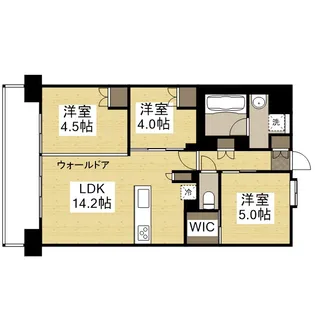 レーベン姫路本町【1502号室】の間取り