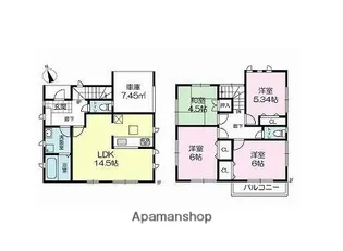 兵庫県姫路市千代田町【一戸建】の間取り