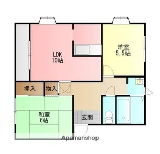 銀の馬車道 壱番館D棟【102号室】の間取り