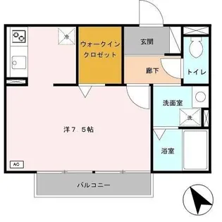 1Rの間取り画像