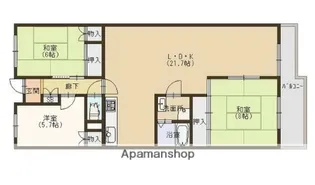 花の北ハイツA棟【7階】の間取り