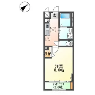 1Kの間取り画像