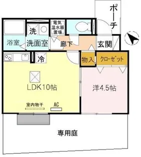 メゾン西中島【1階】の間取り