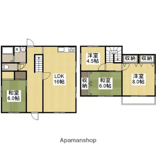 兵庫県姫路市豊富町豊富【一戸建】の間取り