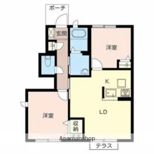 オレンジメゾン A【102号室】の間取り