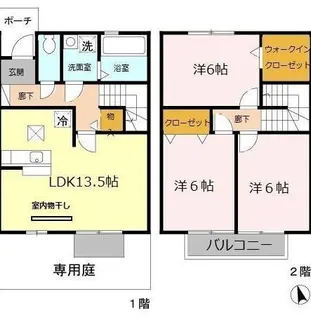 パストラル田寺 A棟【2番館号室】の間取り