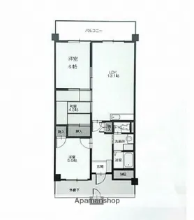 1Rの間取り画像