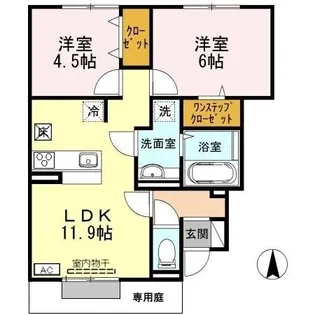 グランヒル青山【1階】の間取り