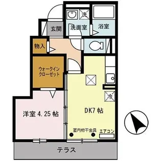 モダンコート英賀西【1階】の間取り