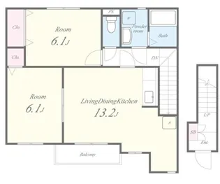 パストラル・ドミール【202号室】の間取り