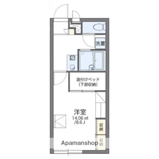 コンフォートたつのKANBE【104号室】の間取り