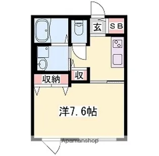 ハイムレトア新在家【1階】の間取り