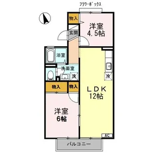ハートランド B棟【B202号室】の間取り