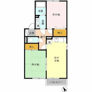 第5グリーンハイツ A棟【A101号室】の間取り