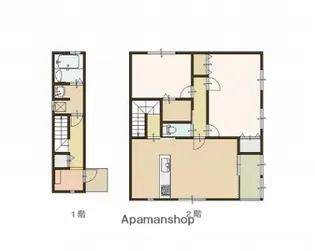 梅ヶ枝町ハイツ【1号室】の間取り