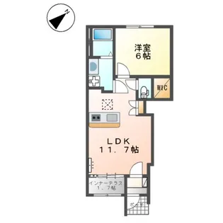 飾磨区中島 アパート【1階】の間取り